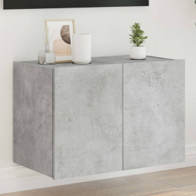 TV Wall Cabinet Concrete grey Engineered wood Medium