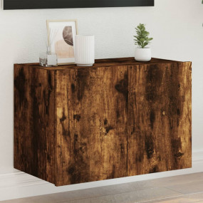 TV Wall Cabinet Smoked Oak Engineered Wood Medium TV Wa...