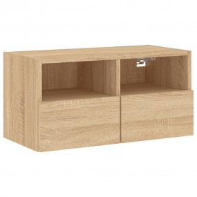 TV Wall Cabinet Sonoma oak Engineered wood 23.6x11.8x11...