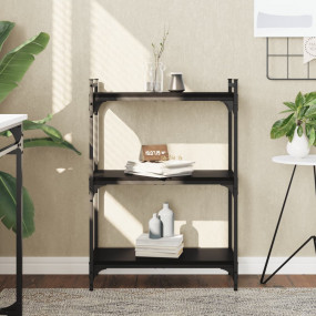 Bookcase Black Engineered wood, Metal 23.6 x 11.8 x 33....