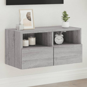 TV Wall Cabinet Grey Sonoma Engineered wood Small TV Wa...
