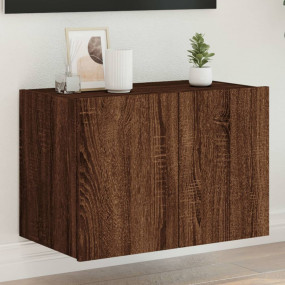TV Wall Cabinet Brown oak Engineered wood Medium TV Wal...