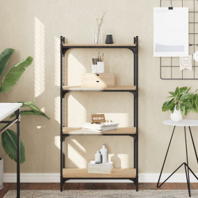 Bookcase Sonoma oak Engineered wood, metal Medium Adjus...