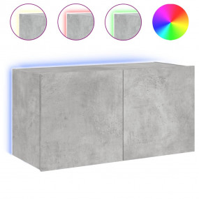 TV Wall Cabinet Concrete grey Engineered wood Medium
