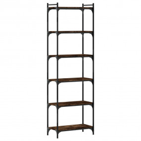 Bookcase Smoked Oak Engineered Wood, Metal 23.6 x 11.8 ...