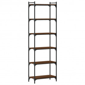 Bookcase Brown Oak Engineered Wood 23.6 x 11.8 x 74.0 i...