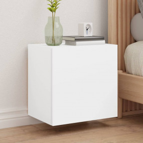 TV Wall Cabinet Set of 2 White Engineered Wood Medium