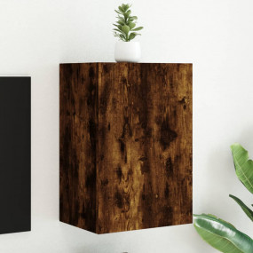 TV Wall Cabinet Smoked Oak Engineered Wood Compact
