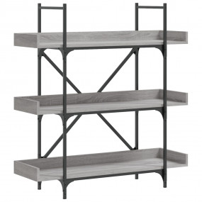 Bookcase Grey Sonoma Engineered wood, metal Medium