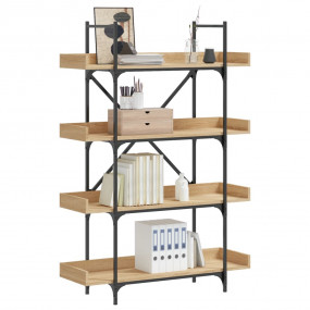 Bookcase Sonoma oak Engineered wood, metal Large Adjust...