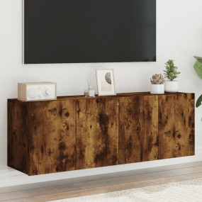 TV Cabinet Set of 2 Smoked Oak Engineered wood 47.2 in ...