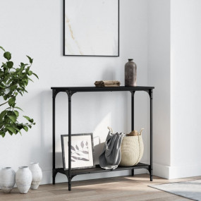 Console Table Black Engineered wood 29.5 x 11.8 x 29.5 ...