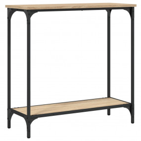 Console Table Sonoma Oak Engineered Wood and Metal Medi...