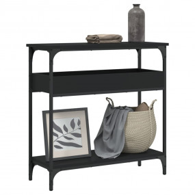 Console Table Black Engineered wood 29.5 x 11.4 x 29.5 ...