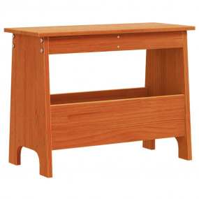 Hall Bench Wax Brown Solid Pine Wood 23.6 x 11.0 x 17.7...