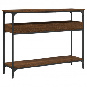 Console Table Brown Oak Engineered Wood 39.4 in long