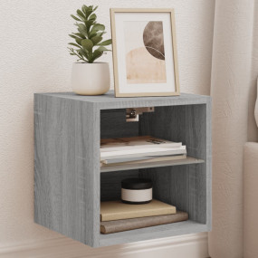 TV Wall Cabinet Set of 2 Grey Sonoma Engineered Wood, G...