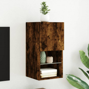 TV Cabinet Smoked oak Engineered wood, glass 12.0 x 11....