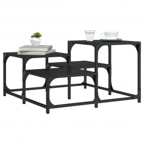 Coffee Table Black Engineered wood, Metal Medium Indust...