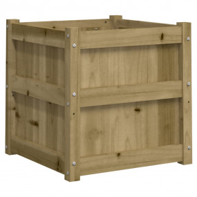 Garden Planter Brown Treated Pine Wood 19.7 in Decorati...