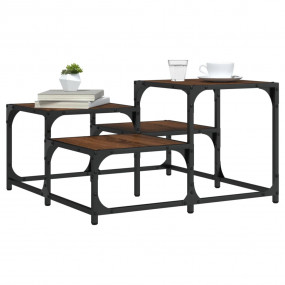 Coffee Table Brown Oak Engineered wood, metal Medium