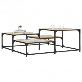 Coffee Table Sonoma Oak Engineered wood, Metal Large