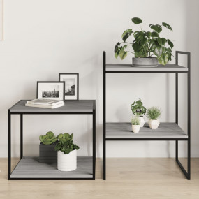 Wall Shelf Set of 4 Gray Sonoma Engineered wood Medium