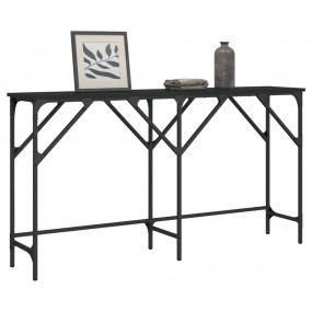 Console Table Black Engineered wood 55.1 x 11.4 x 29.5 ...