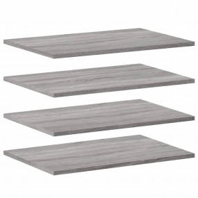 Wall Shelf Set of 4 Grey Sonoma Engineered Wood Medium