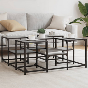 Coffee Table Grey Sonoma Engineered Wood, Metal Medium