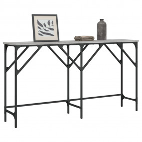 Console Table Gray sonoma Engineered wood and metal