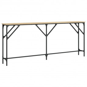 Console Table Sonoma oak Engineered wood Large Adjustab...