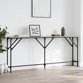 Console Table Grey Sonoma Engineered Wood, Metal Large