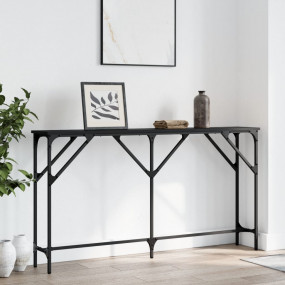 Console Table Black Engineered wood, metal Large Adjust...