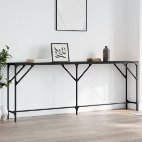 Console Table Black Engineered wood 78.7 x 11.4 x 29.5 ...