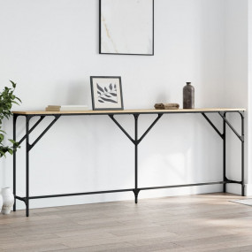 Console Table Sonoma Oak Engineered Wood Large Adjustab...