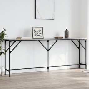 Console Table Grey Sonoma Engineered Wood Large Adjusta...