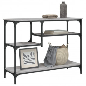 Console Table Gray Sonoma Engineered Wood, Metal