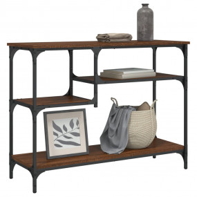 Console Table Brown Oak Engineered wood, Metal