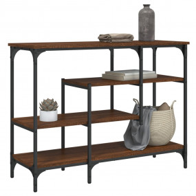 Console Table Brown oak Engineered wood, metal 39.4x13....