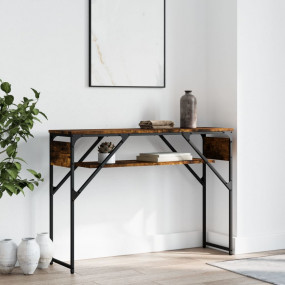 Console Table Smoked oak Engineered wood, metal