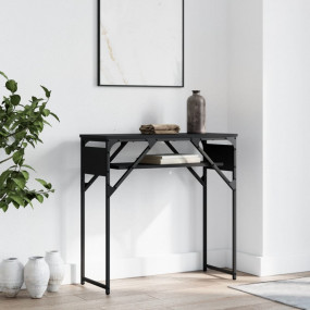 Console Table Black Engineered wood, metal 29.5x11.8x29...