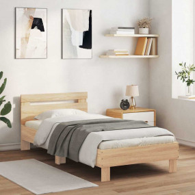 Bed Frame Sonoma Oak Engineered wood Small Single Durab...