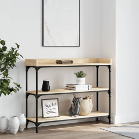 Console Table Sonoma Oak Engineered Wood, Metal