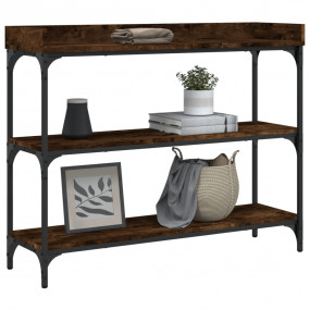 Console Table Smoked Oak Engineered wood, Metal