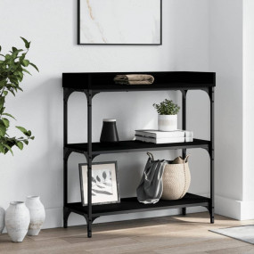 Console Table Black Engineered wood 29.5 in x 11.8 in x...