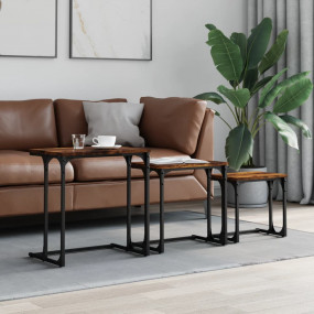 Nesting Coffee Table Smoked Oak Engineered wood, metal ...