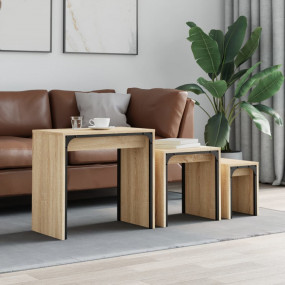 Nesting Coffee Table Sonoma oak Engineered wood, metal ...