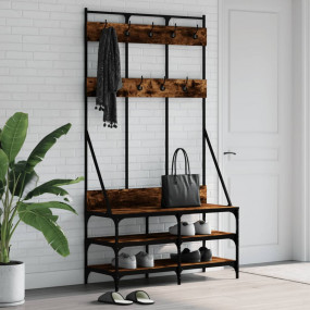 Clothes Rack Smoked oak Engineered wood, metal Compact