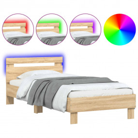 Bed Frame Sonoma Oak Engineered wood, Plywood Twin Mode...